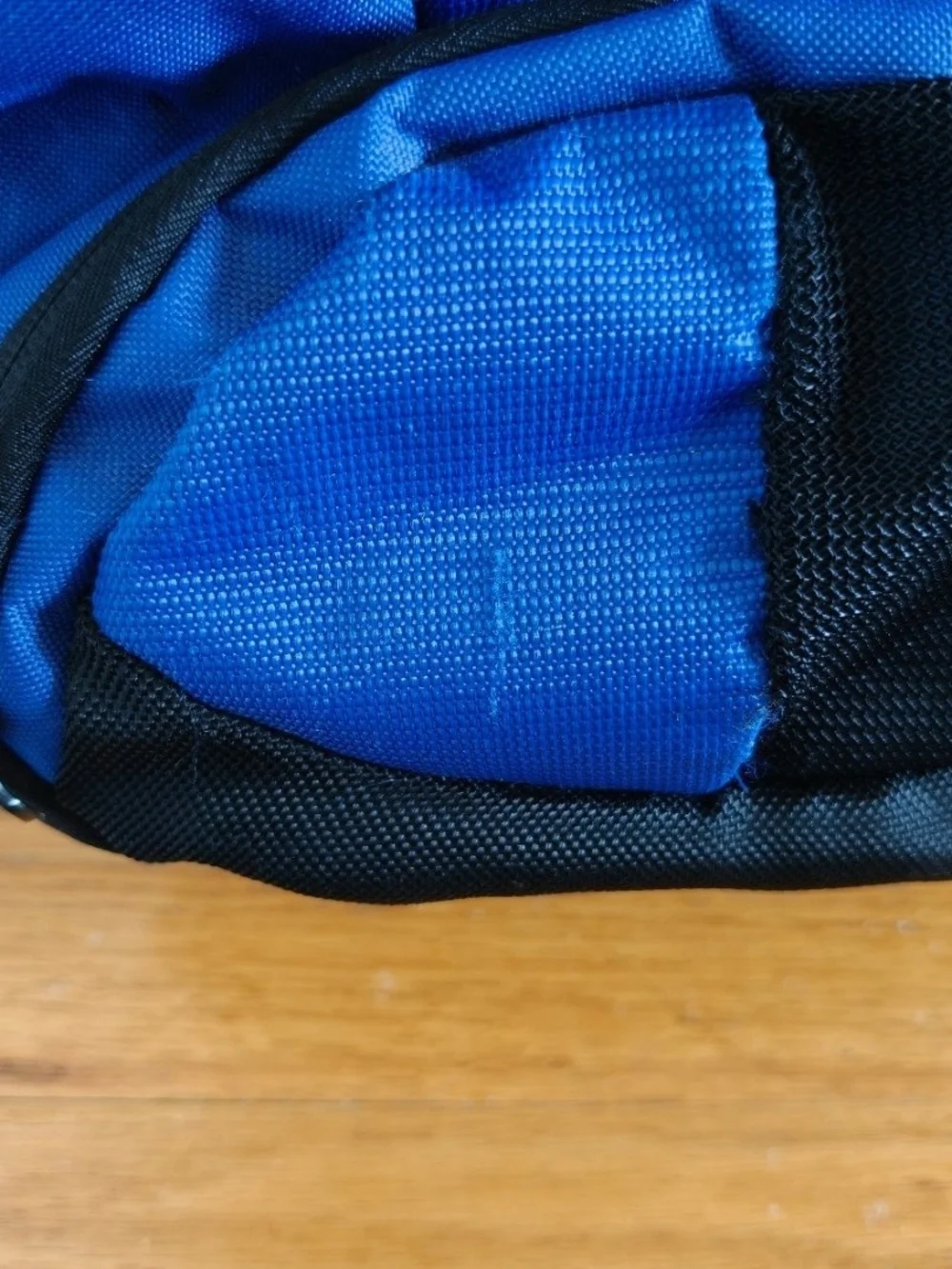 Adidas Load Spring Blue/Black Polyester Backpack with Chest Straps, Many Pockets